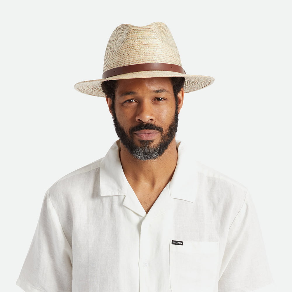 Sombrero Fedora Messer II de paja de Brixton - Natural