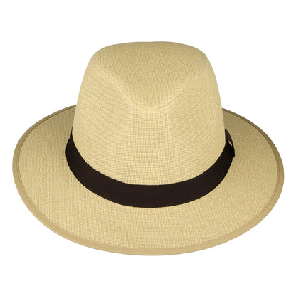 Sombrero Fedora Safari de paja toyo de Failsworth - Beige Arena