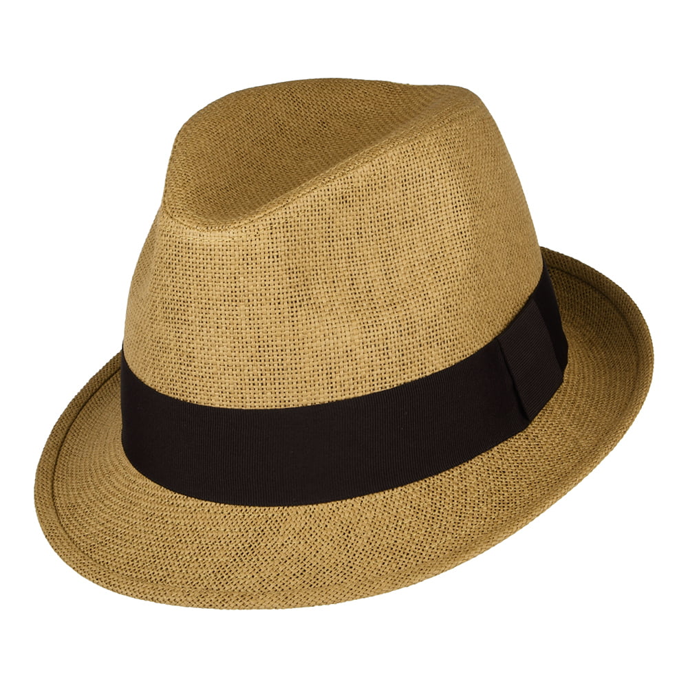 Sombrero Trilby de paja toyo de Failsworth - Tabaco