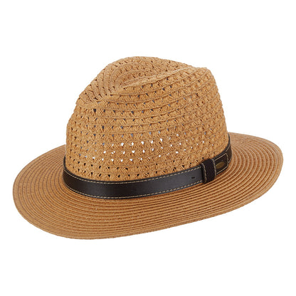 Sombrero Safari Nashville de paja toyo de Scala - Té