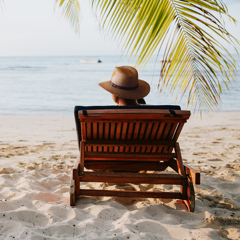 Straw Sun Hat Unwind de paja de Sunday Afternoons - Caramelo