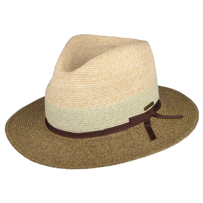 Sombrero Fedora Traveller Tri-Colour de Stetson - Beige-Marrón