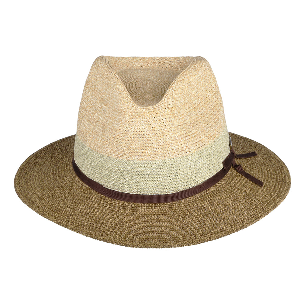 Sombrero Fedora Traveller Tri-Colour de Stetson - Beige-Marrón