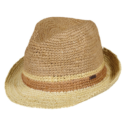 Sombrero Trilby Brisbane de paja de rafia de Barts - Trigo