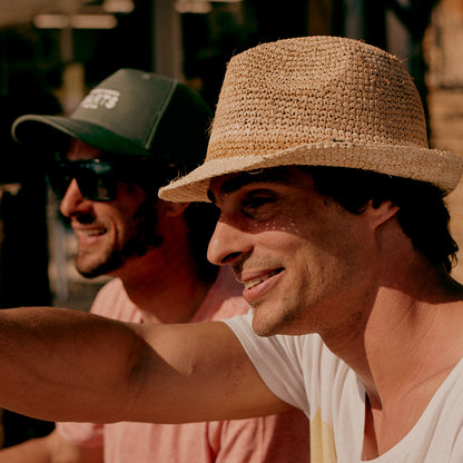 Sombrero Trilby Brisbane de paja de rafia de Barts - Trigo