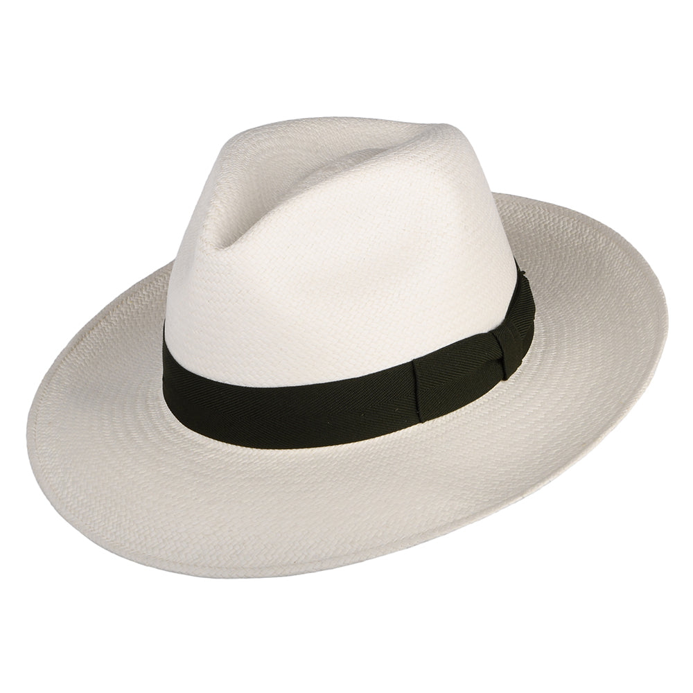 Sombrero Panamá Fedora Downbrim de Failsworth - Decolorado-Verde Oliva
