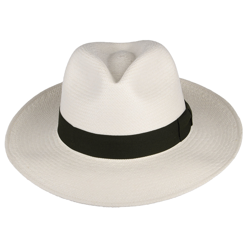 Sombrero Panamá Fedora Downbrim de Failsworth - Decolorado-Verde Oliva