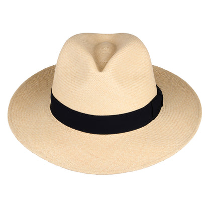 Sombrero Panamá Fedora Downbrim de Failsworth - Natural-Azul Marino