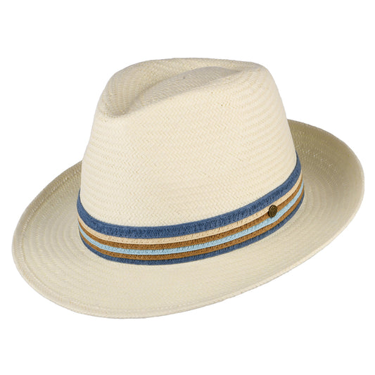 Sombrero Fedora Monaco de paja toyo de Failsworth - Decolorado