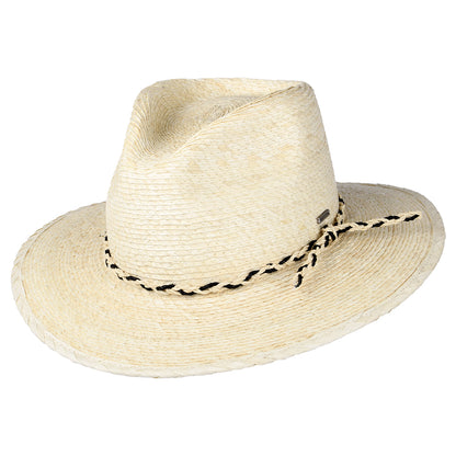 Sombrero Fedora Messer Western de paja de Brixton - Natural