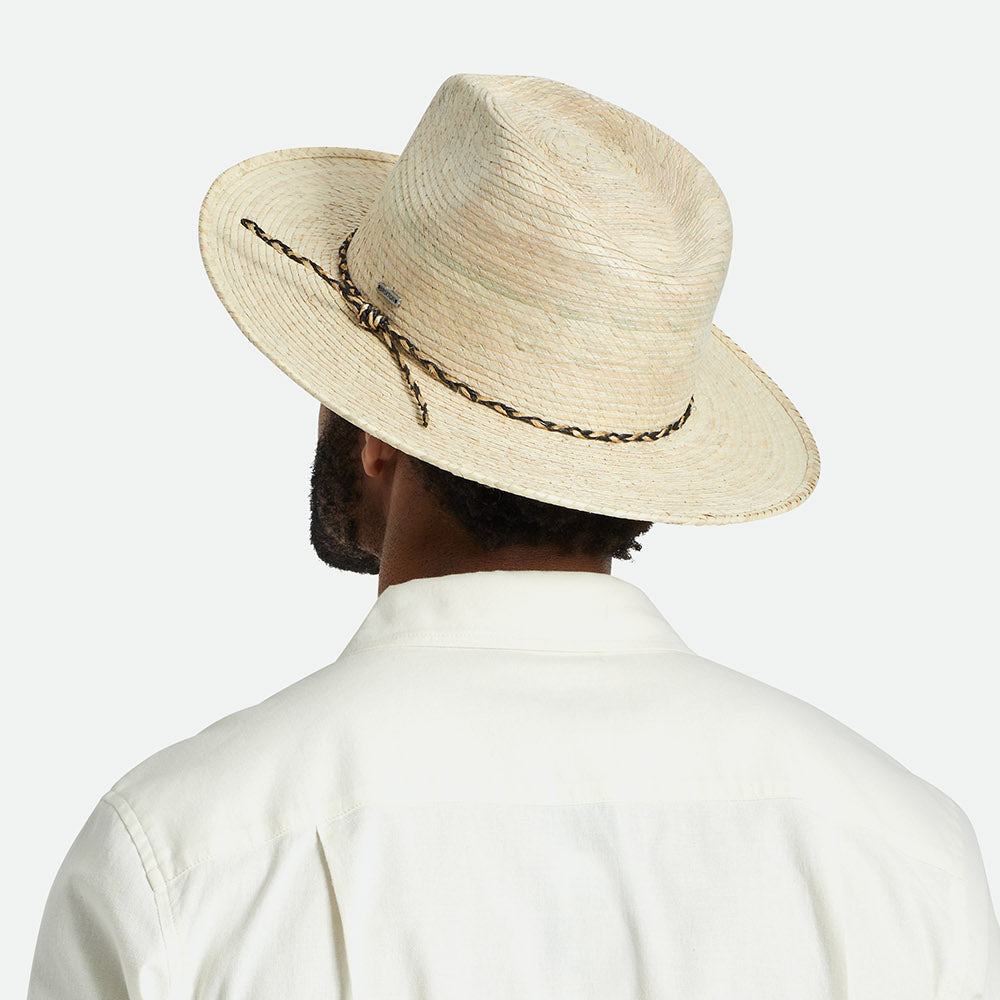Sombrero Fedora Messer Western de paja de Brixton - Natural