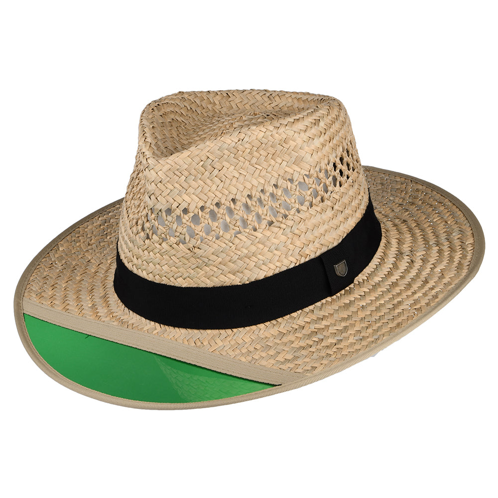 Sombrero Fedora Hunter de paja de Brixton - Beige Arena