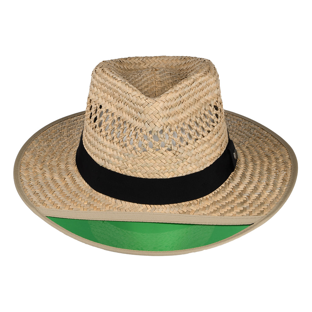 Sombrero Fedora Hunter de paja de Brixton - Beige Arena