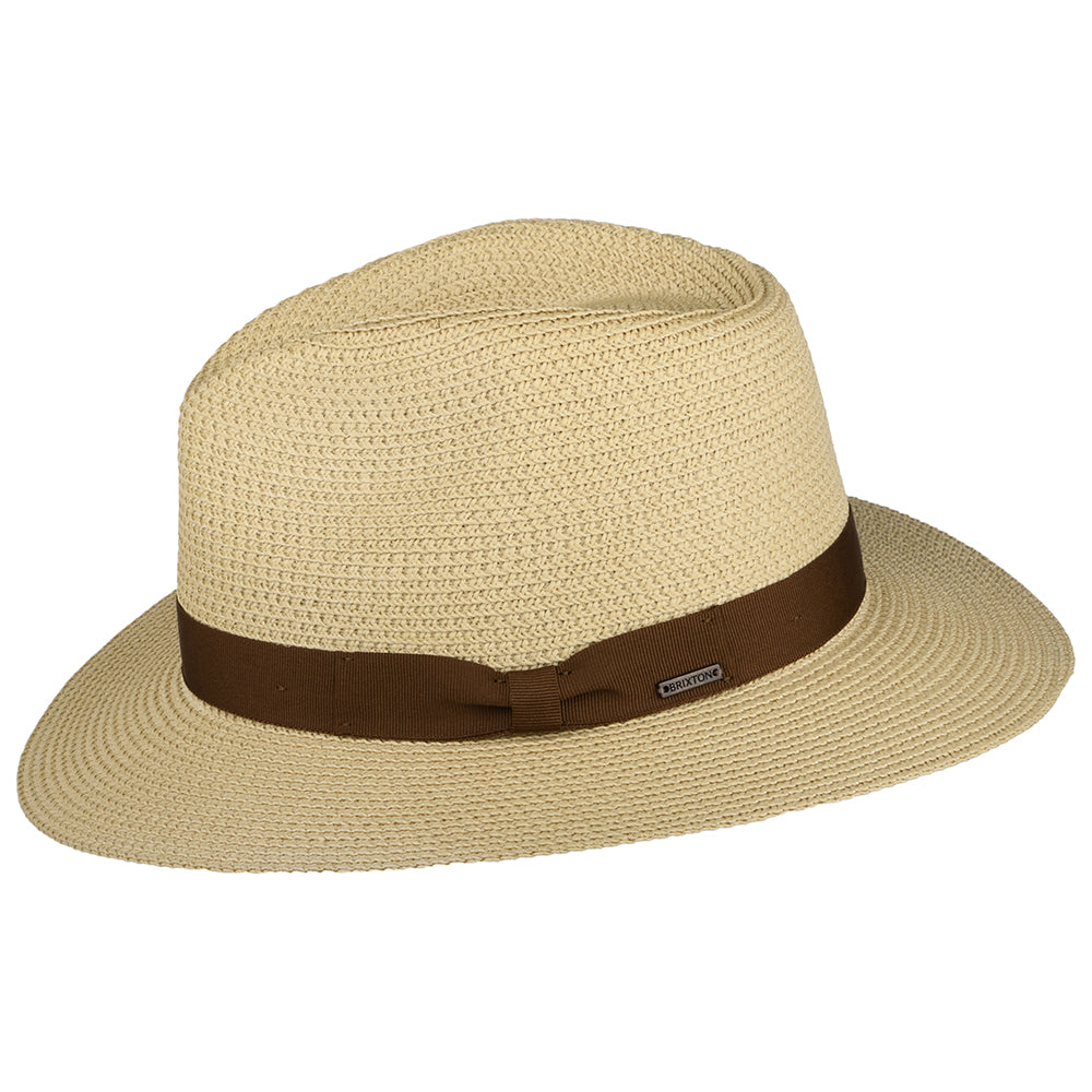 Sombrero Fedora Rio de paja toyo de Brixton - Natural