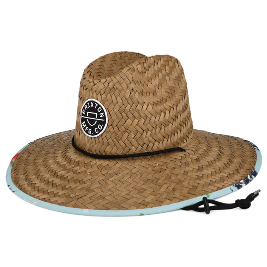 Sombrero de Guardacosta Crest de paja de Brixton - Cobrizo