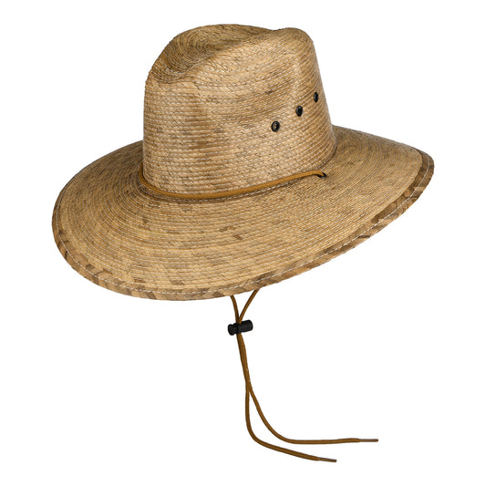 Sombrero de Guardacosta Mt. Momma de Palma trenzada de Dorfman Pacific - Tostado