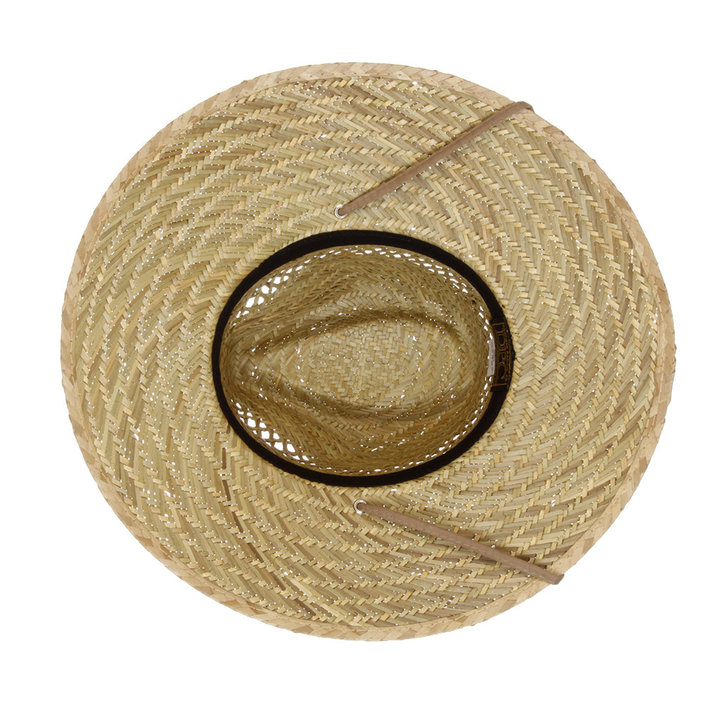 Sombrero de Guardacosta de rush straw de Dorfman Pacific - Natural-Kaki