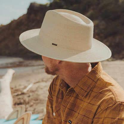 Sombrero Fedora Marcos de paja de Brixton - Natural