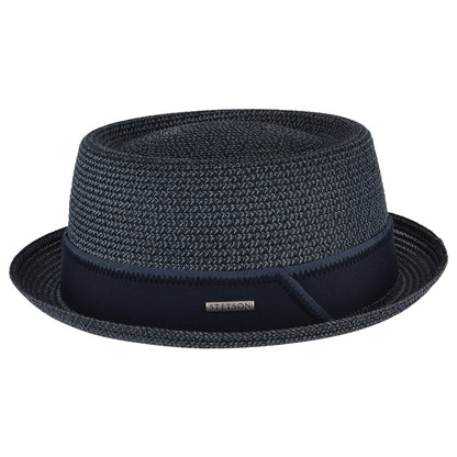 Sombrero Pork Pie de paja toyo de Stetson - Azul