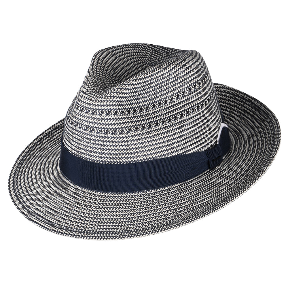 Sombrero Fedora Eli de Bailey - Azul Marino-Crema