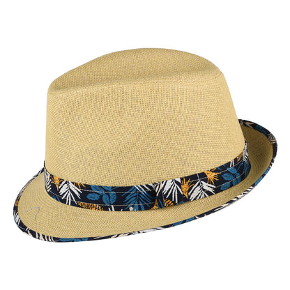 Sombrero Trilby Malibu de paja toyo de Failsworth - Natural