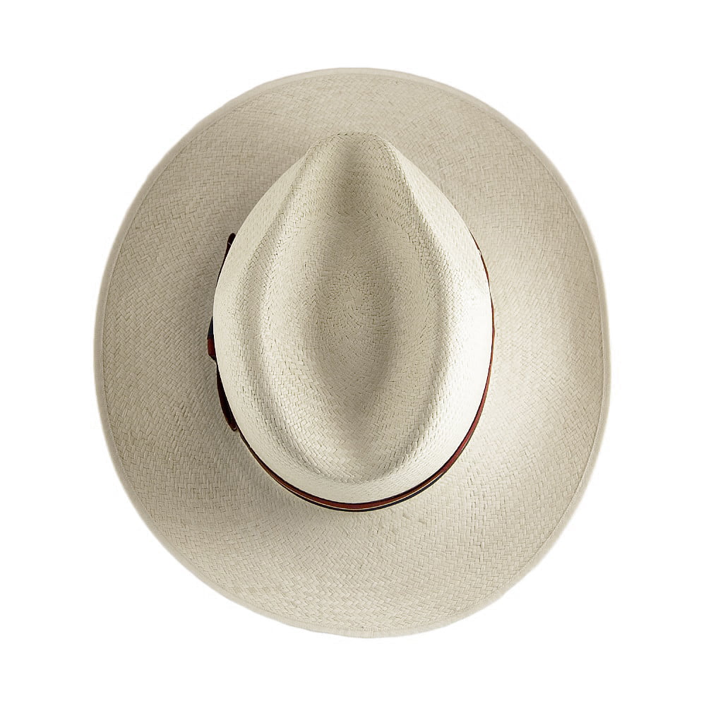 Sombrero Fedora Panamá con cinta decorativa a rayas de Olney