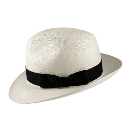 Sombrero Fedora Panamá Excellent con cinta decorativa negra de Olney