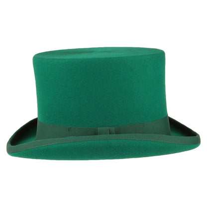 Sombrero de copa de fieltro de lana de Denton - Verde