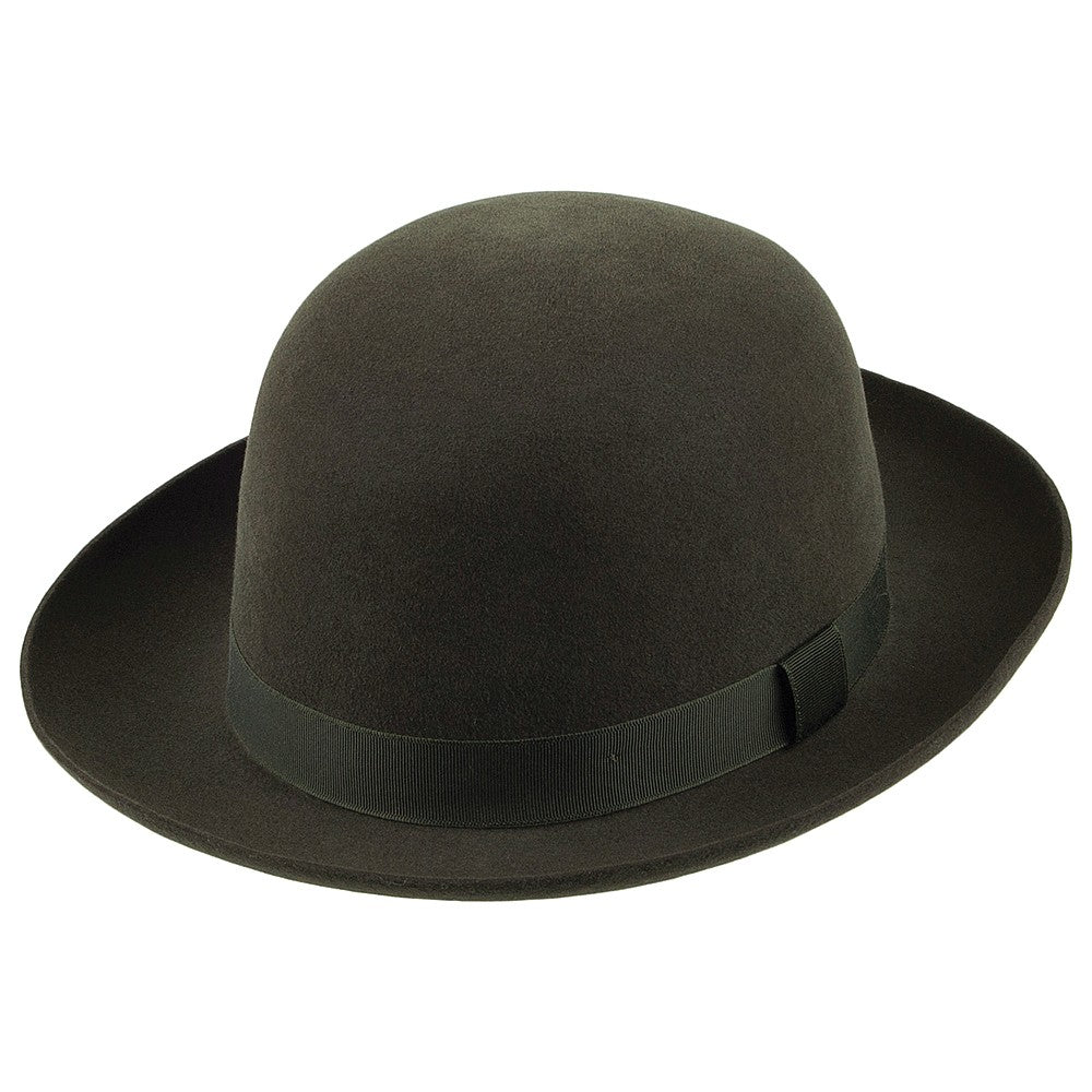 Sombrero Fedora Foldaway de fieltro de piel de Christys - Verde Oscuro