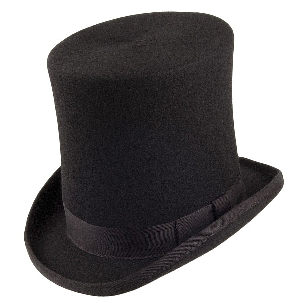 Sombrero de copa Stove Pipe de Denton - Negro