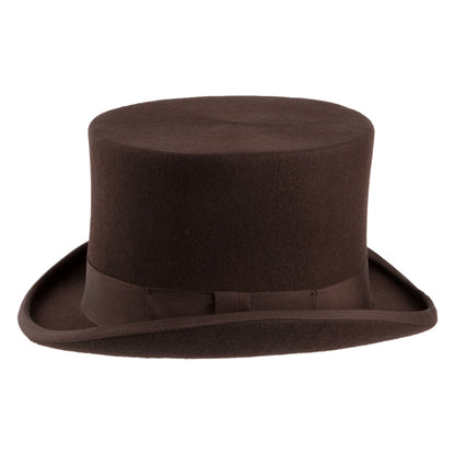 Sombrero de copa de fieltro de lana de Denton - Marrón