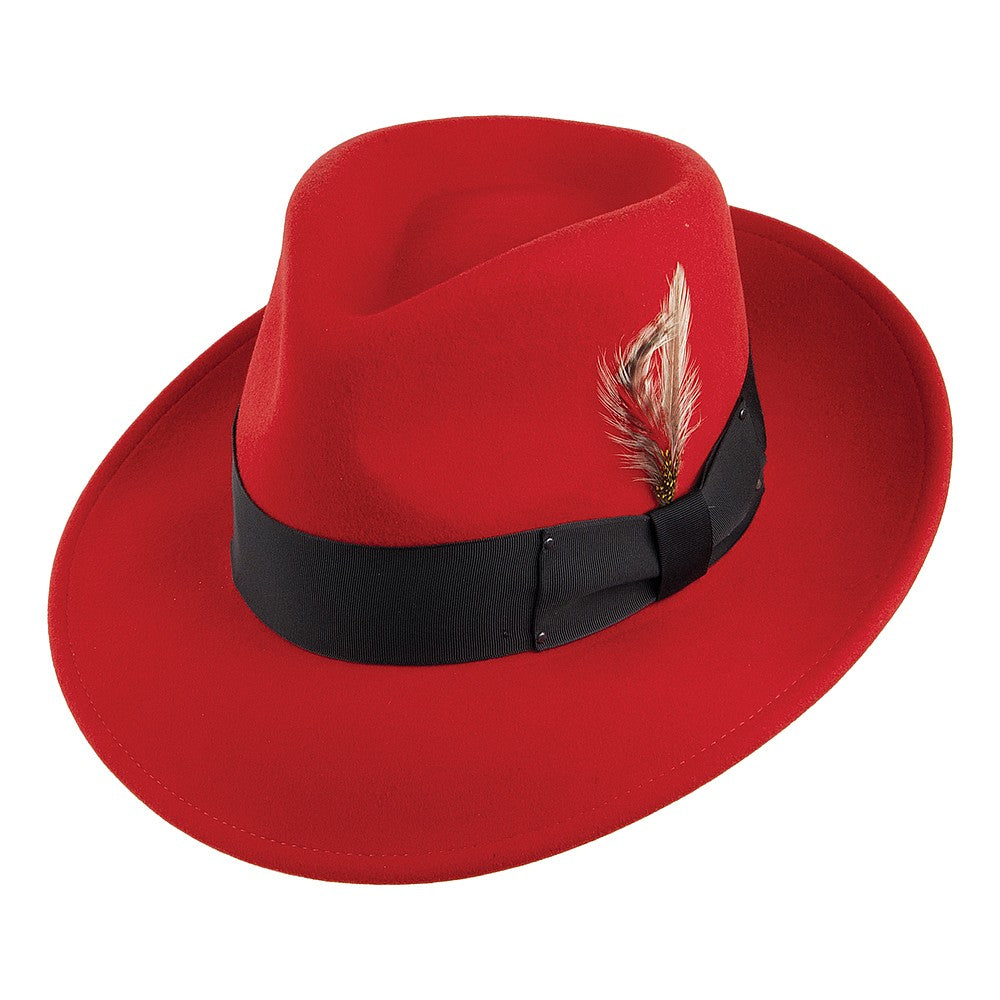 Sombrero Fedora 7002 plegable de Bailey - Rojo