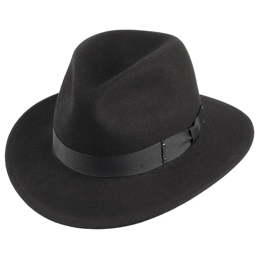 Sombrero Fedora flexible Curtis II de Bailey - Negro