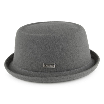Sombrero Pork Pie Mowbray de lana de Kangol - Gris