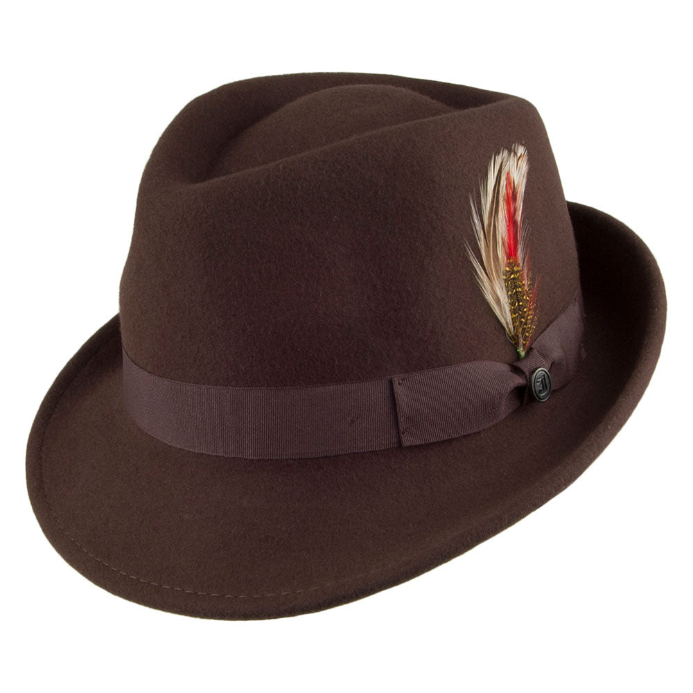 Sombrero Detroit Trilby de Jaxon & James - Marrón