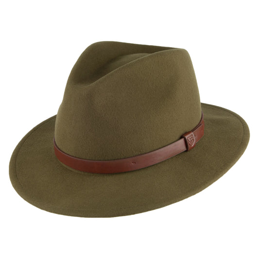 Sombrero Fedora Messer de Brixton - Verde OIiva Claro