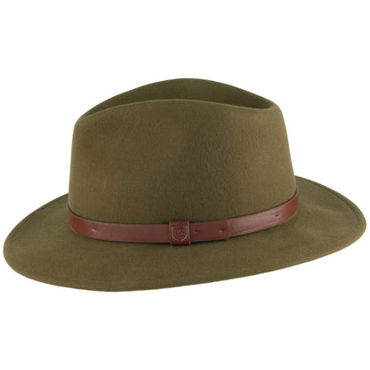 Sombrero Fedora Messer de Brixton - Verde OIiva Claro