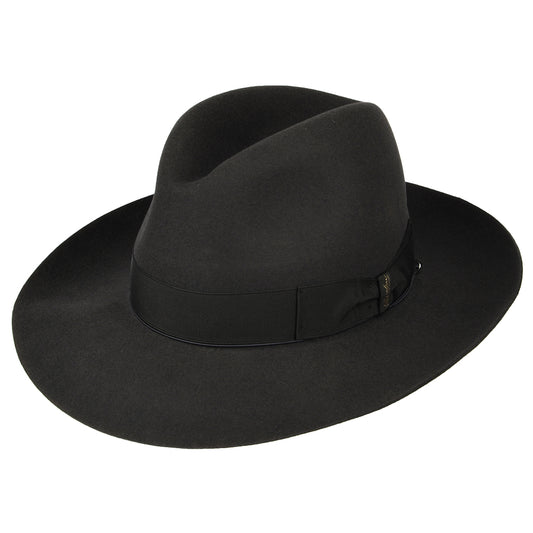 Sombrero Fedora Avalon de fieltro de piel de Borsalino - Gris