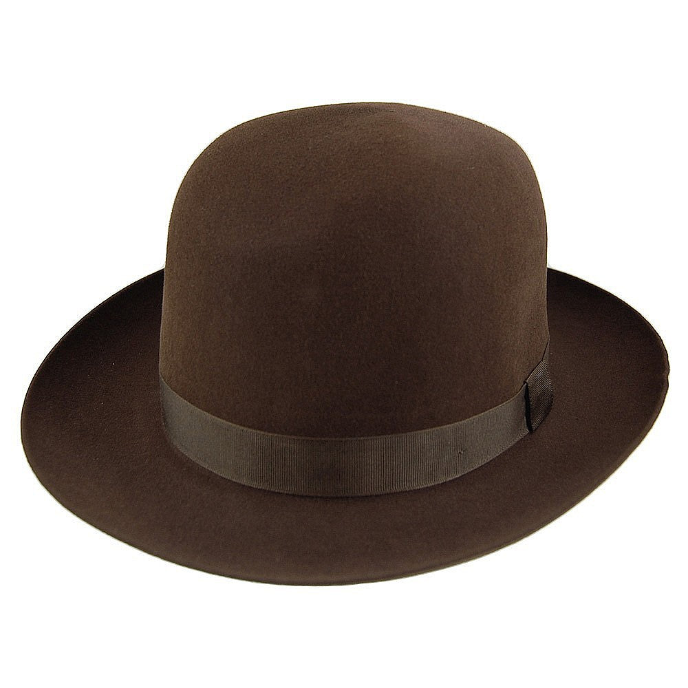 Sombrero Fedora Foldaway de fieltro de piel de Christys - Marrón