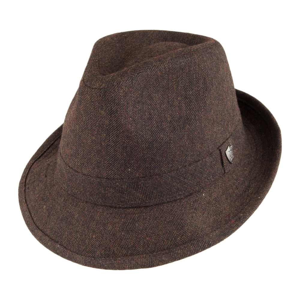 Sombrero Trilby de mezcla de lana de Dorfman Pacific - Marrón