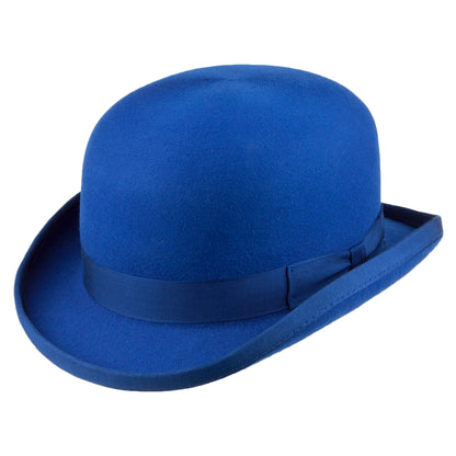 Sombrero bombín de fieltro de lana de Denton - Azul Real
