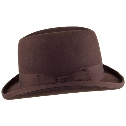 Sombrero Churchill Homburg de Denton - Marrón Oscuro