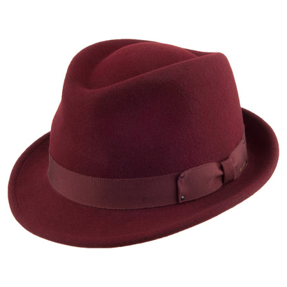 Sombrero Trilby Wynn flexible de Bailey - Rojo Oscuro