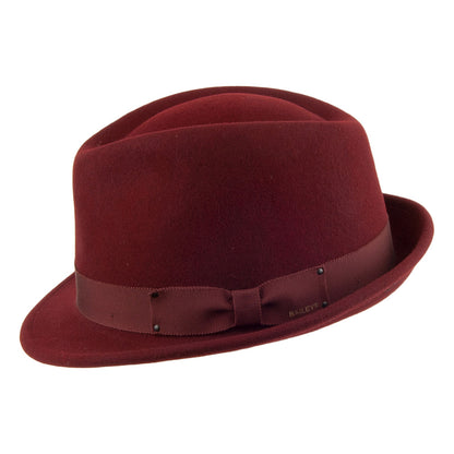Sombrero Trilby Wynn flexible de Bailey - Rojo Oscuro
