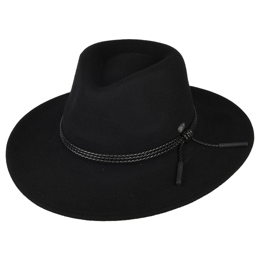 Sombrero Outback Piston de fieltro de lana de Bailey - Negro