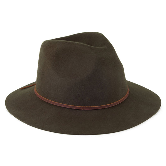 Sombrero Fedora Wesley de Brixton - Musgo-Marrón