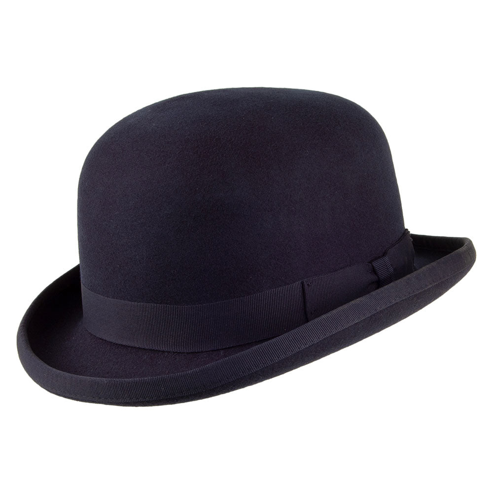 Sombrero bombín de fieltro de lana de Denton - Azul Marino
