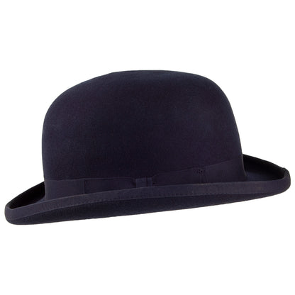 Sombrero bombín de fieltro de lana de Denton - Azul Marino
