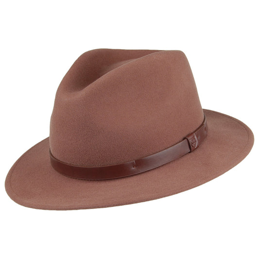 Sombrero Fedora Messer de Brixton - Marrón