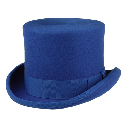 Sombrero de copa de fieltro de lana de Denton - Azul Real